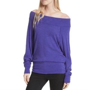 We the Free Free People Purple Off Shoulder Sweater Size Medium